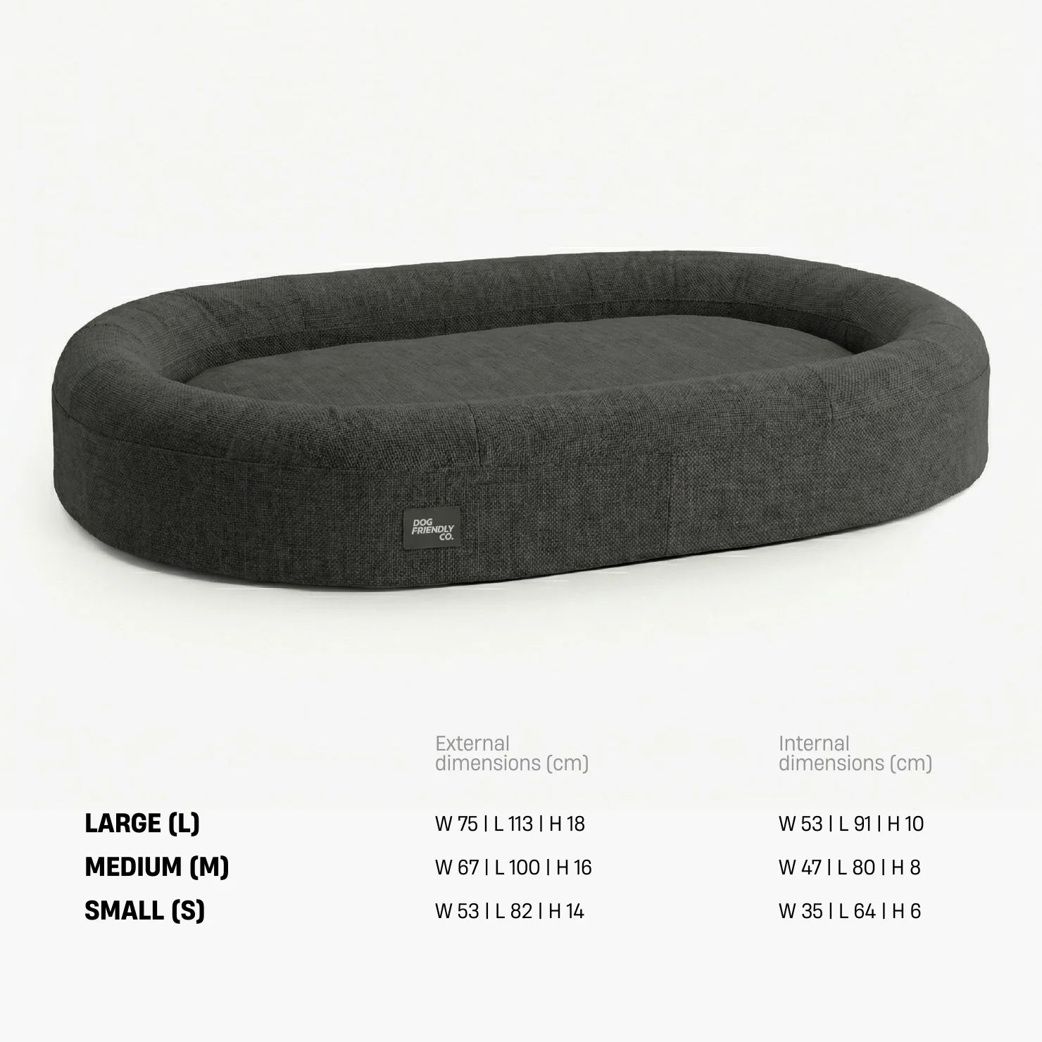 Chill Pill Memory Foam Dog Bed - Charcoal (Large) - Image 9