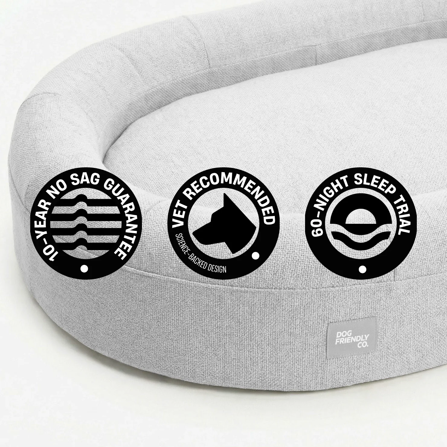 Chill Pill Memory Foam Dog Bed - Grey (Medium) - Image 10