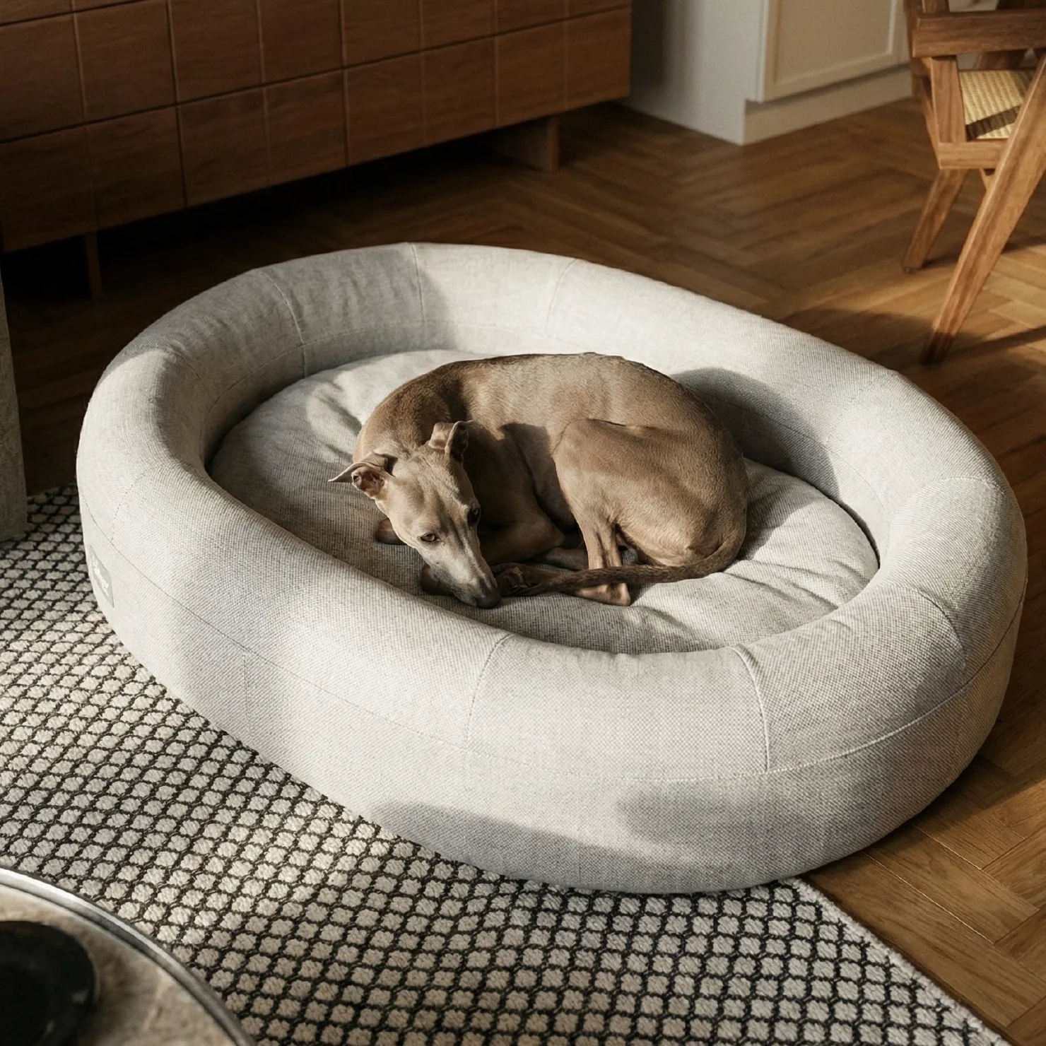 Chill Pill Memory Foam Dog Bed - Grey (Small) - Image 6