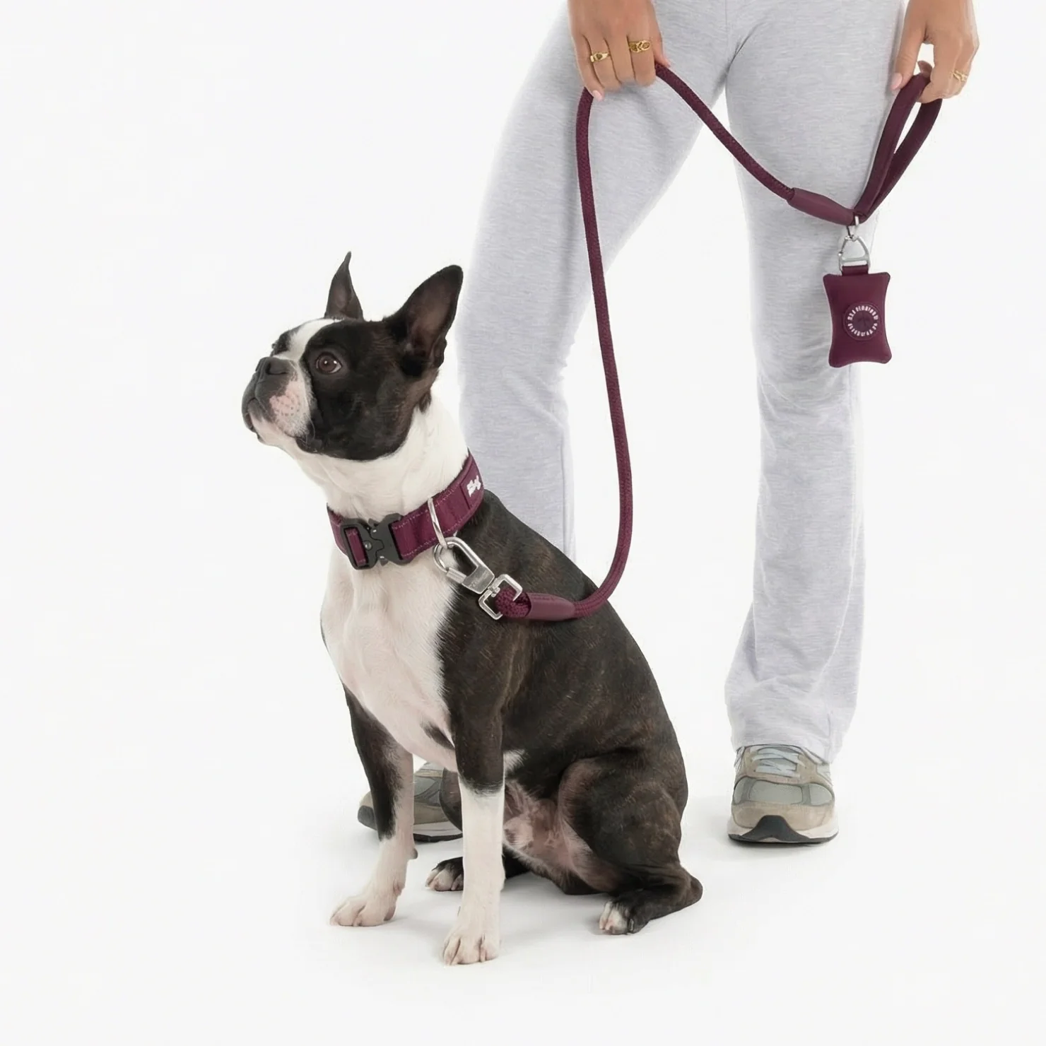 Collar Walk Set - Burgundy - Image 4