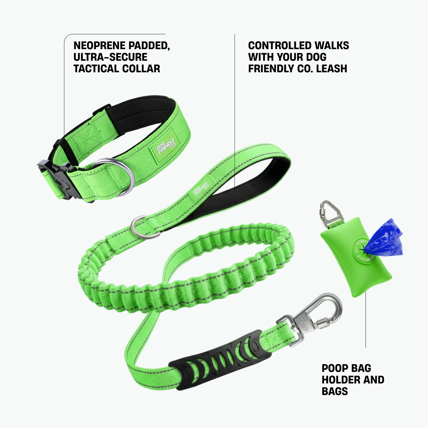 Collar Walk Set - Neon Green - Image 2