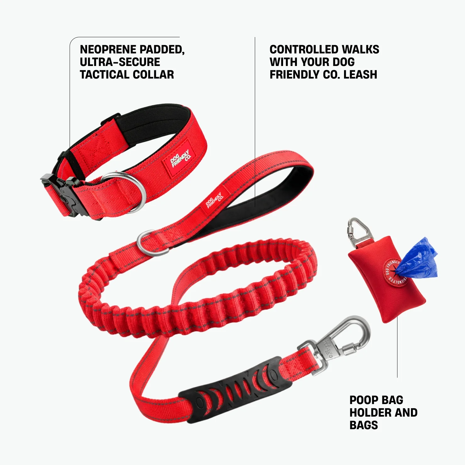 Collar Walk Set - Red - Image 2