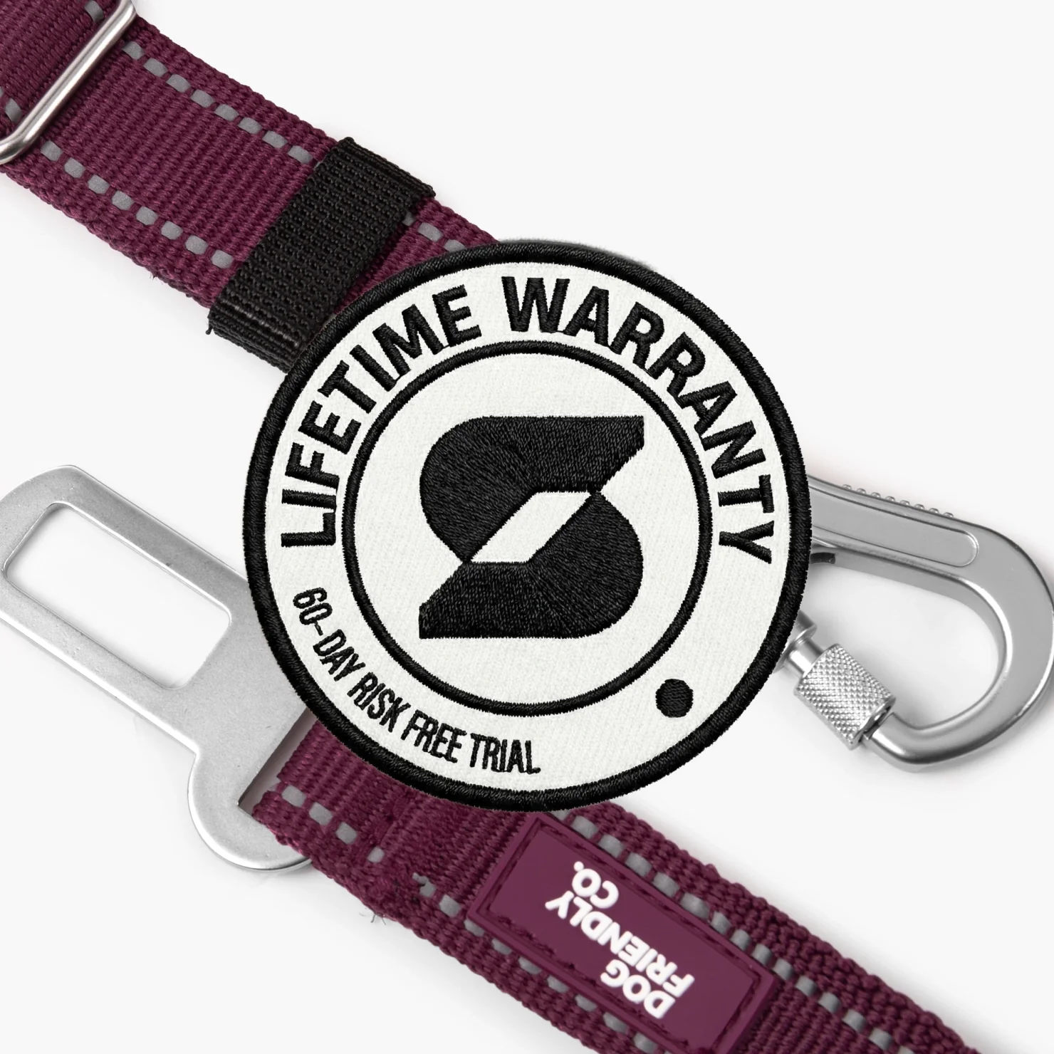 Dog Seat Belt - Burgundy - Image 5