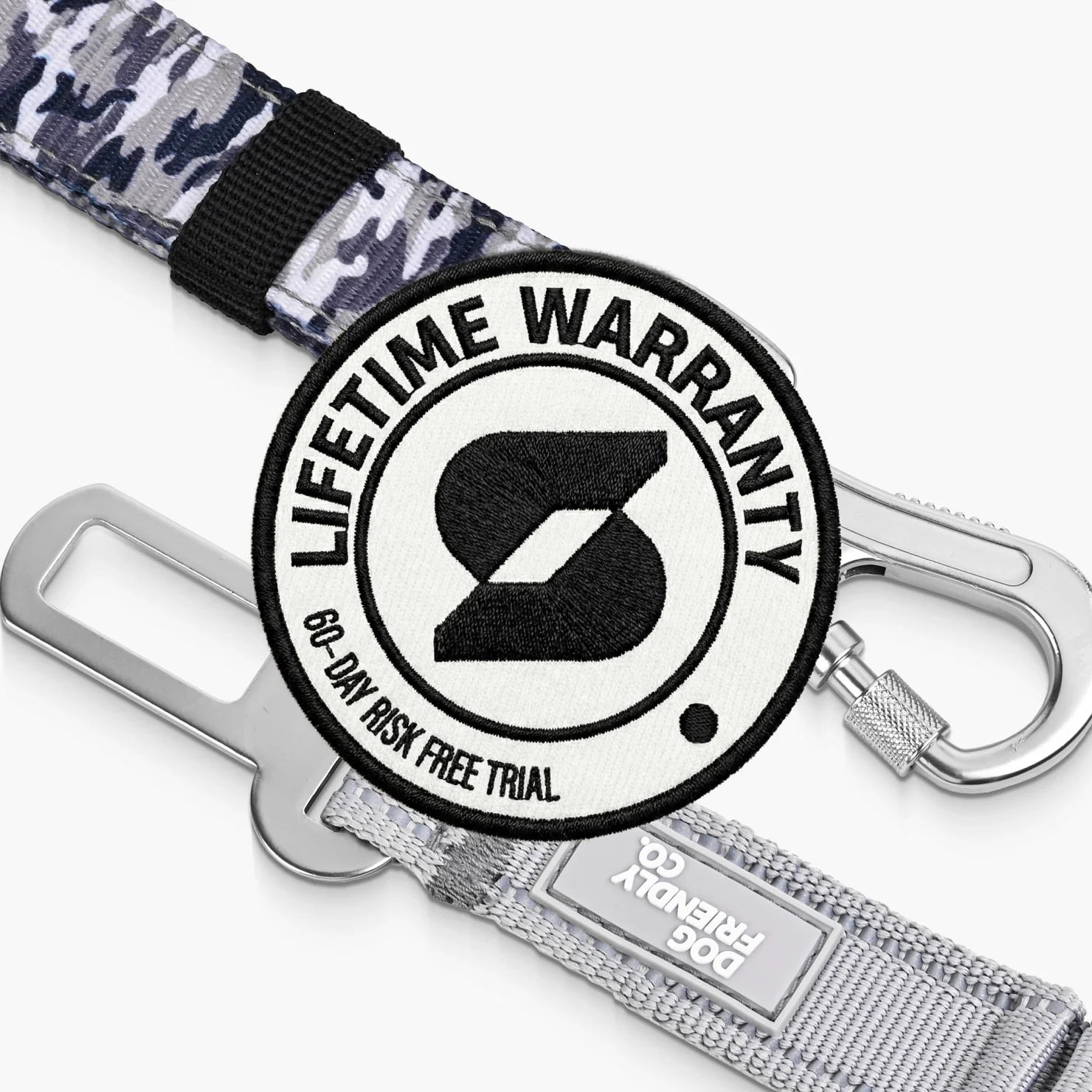 Dog Seat Belt - Grey Camo - Image 5