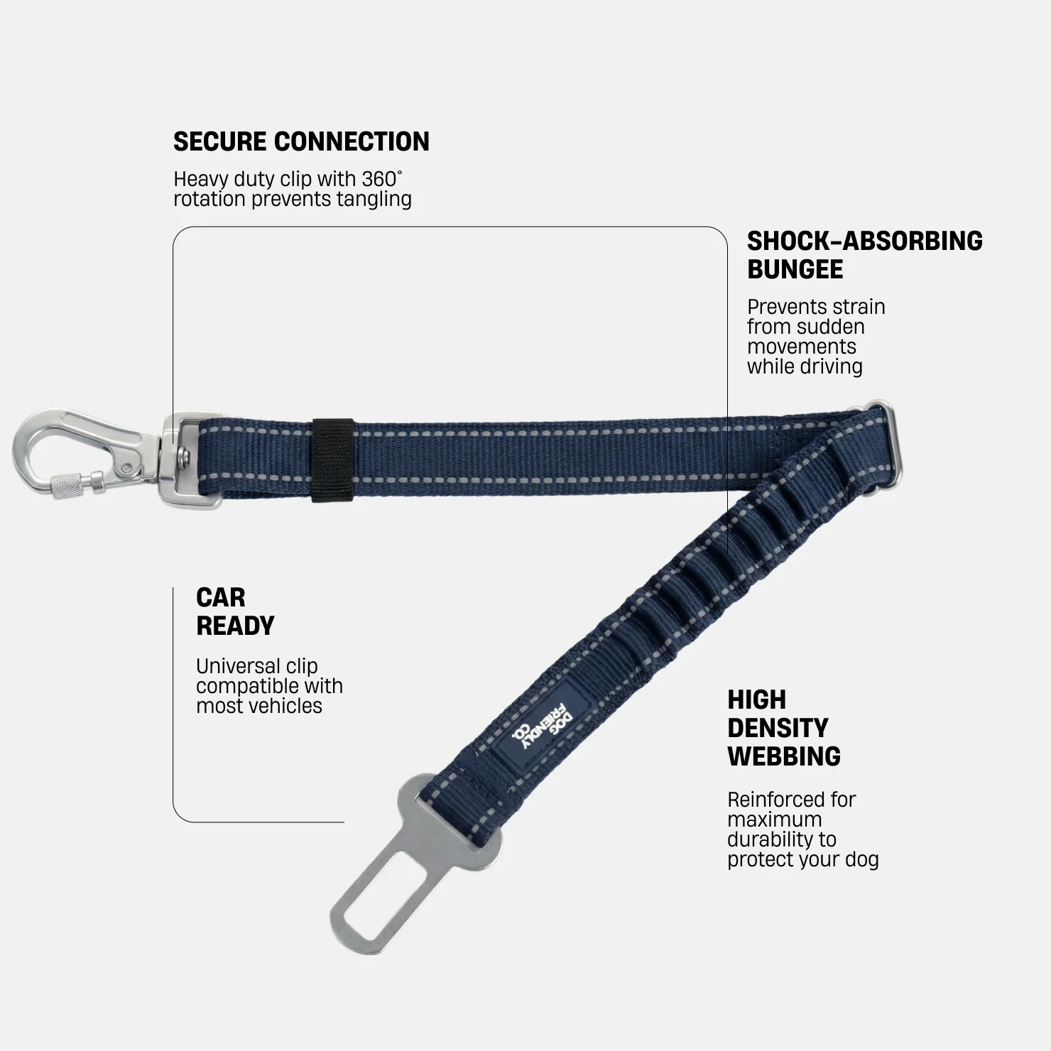 Dog Seat Belt - Navy Blue - Image 2