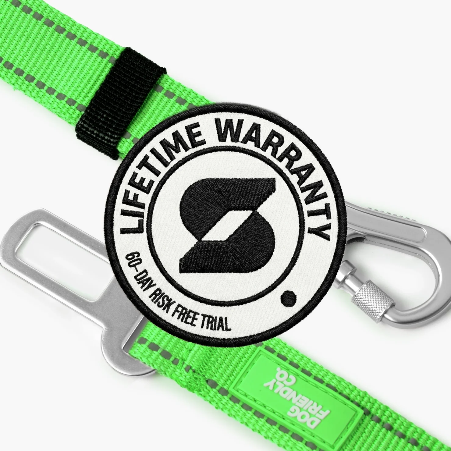Dog Seat Belt - Neon Green - Image 5