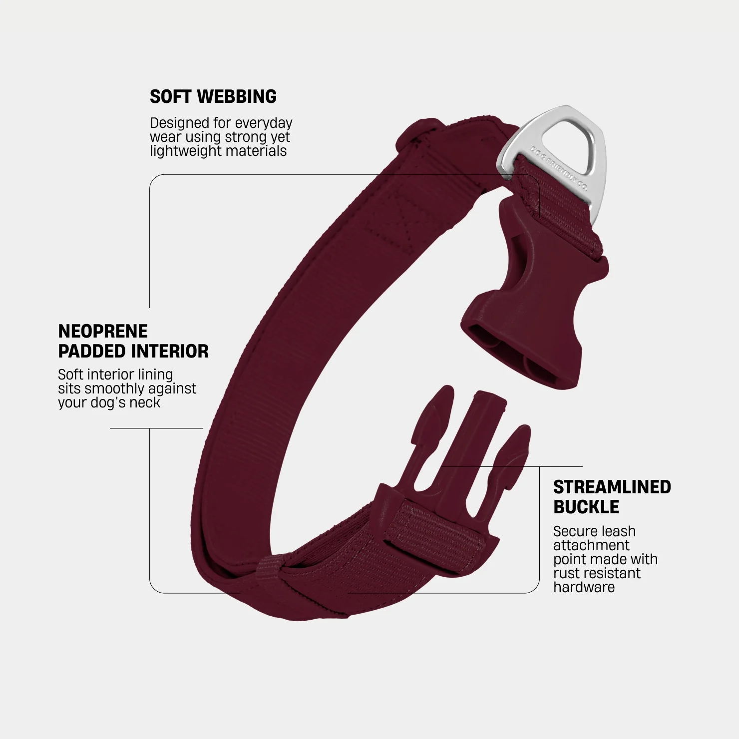 Essentials Collar - Burgundy - Image 10