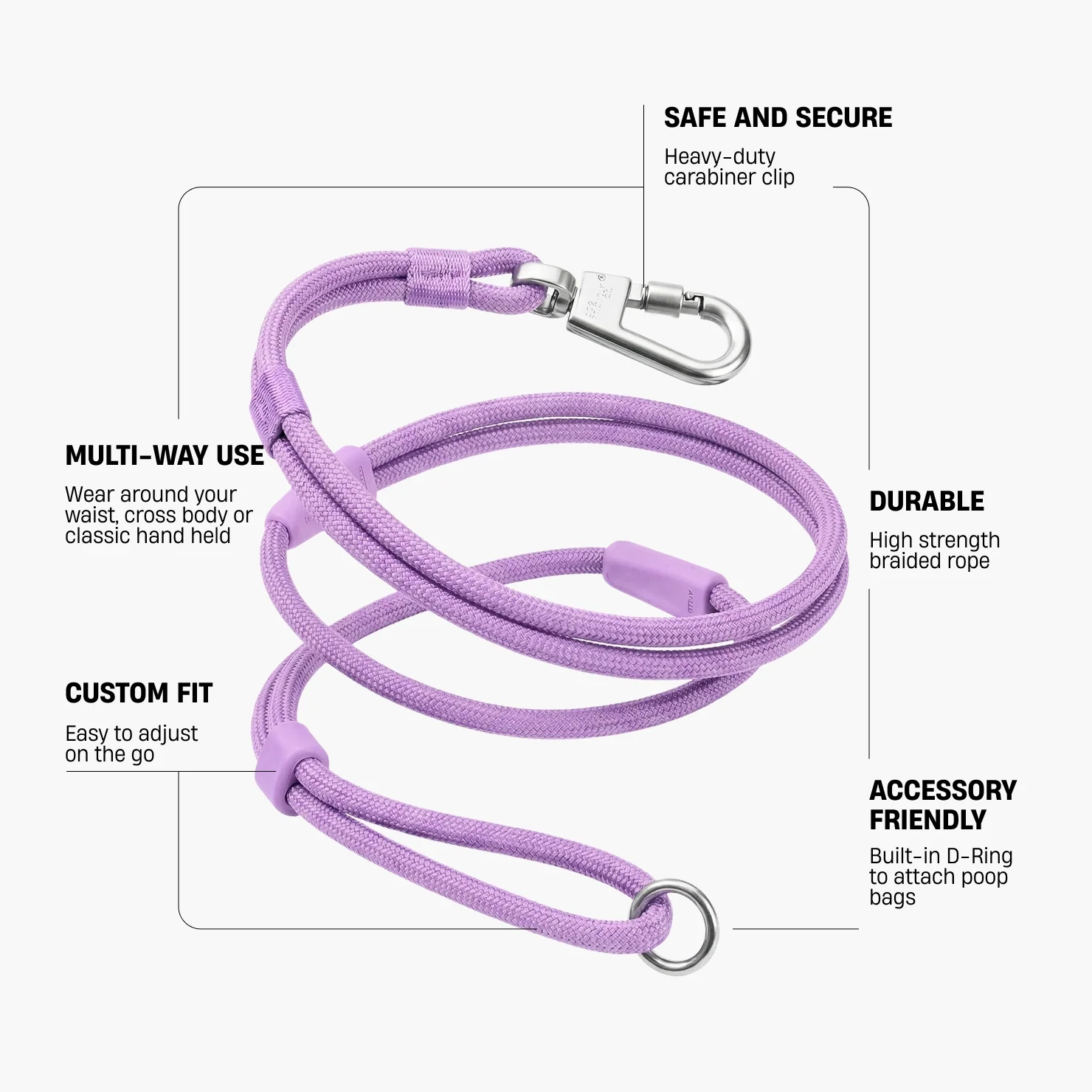 Hands Free Leash - Purple - Image 2