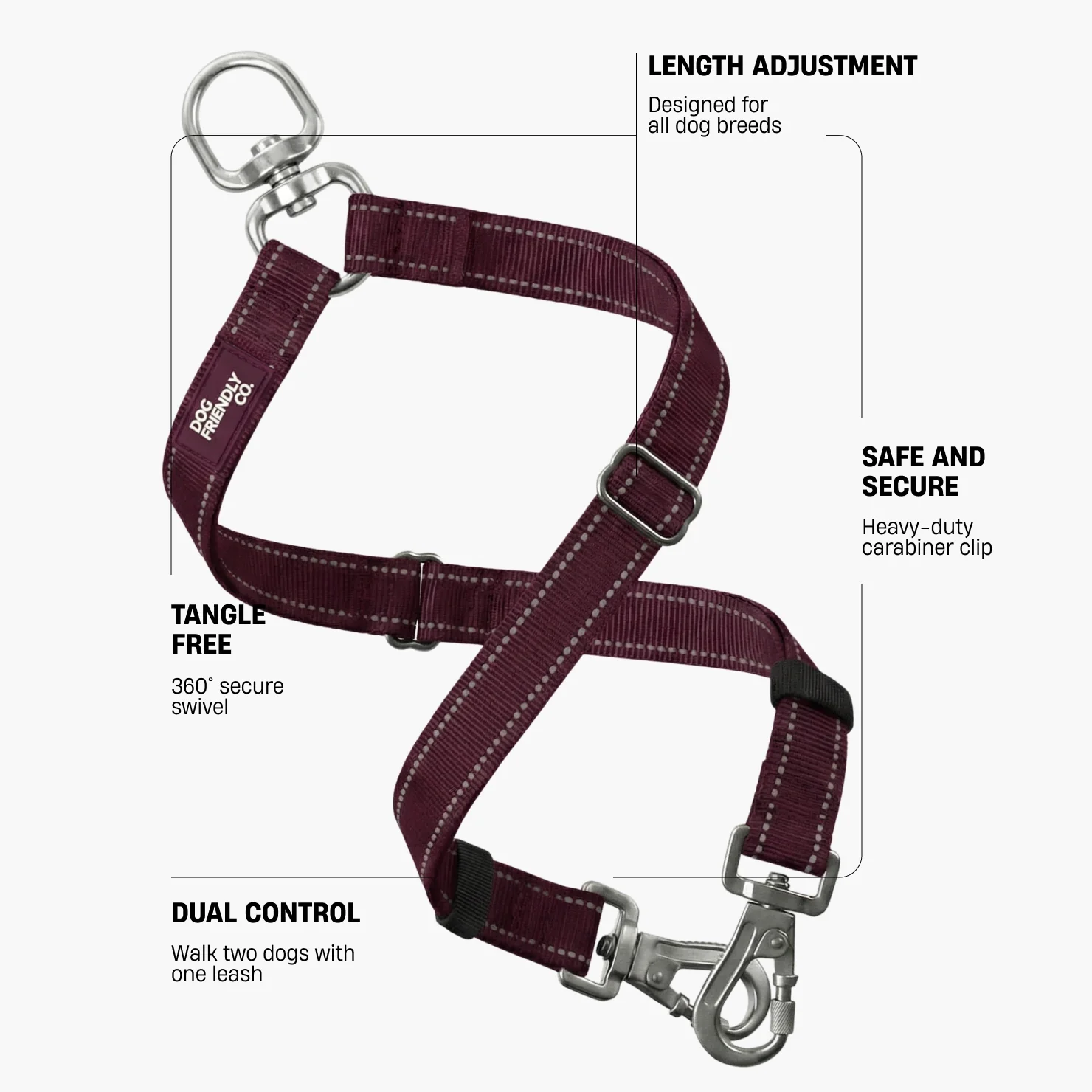Leash Splitter - Burgundy - Image 2