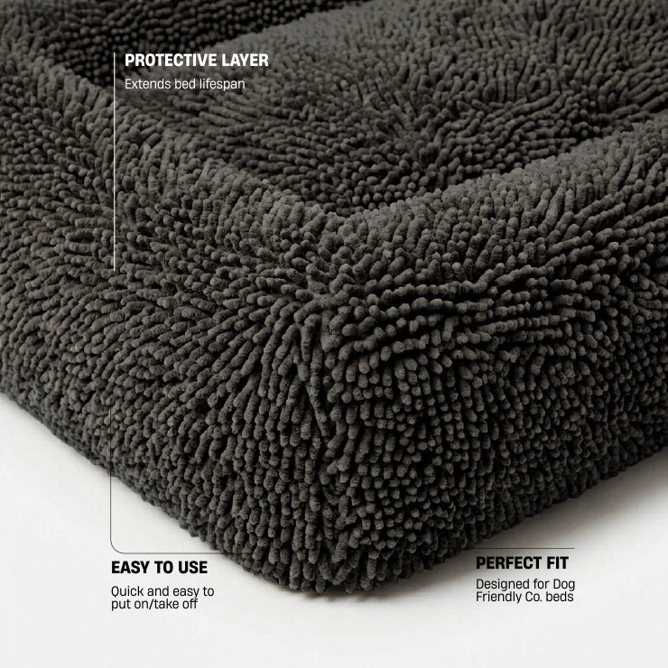 Plush Nap Easy Fit Dog Bed Cover - Charcoal - Image 3