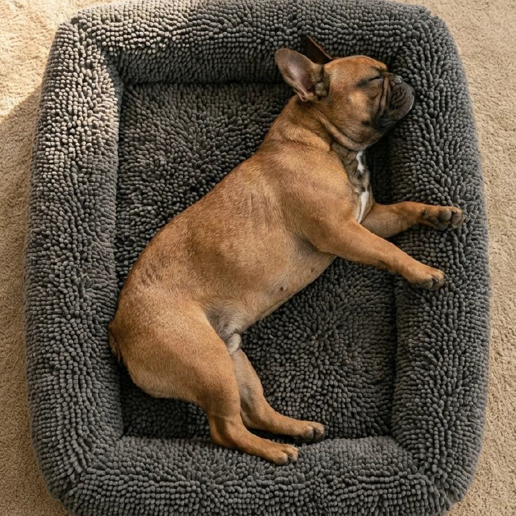 Plush Nap Easy Fit Dog Bed Cover - Charcoal - Image 6