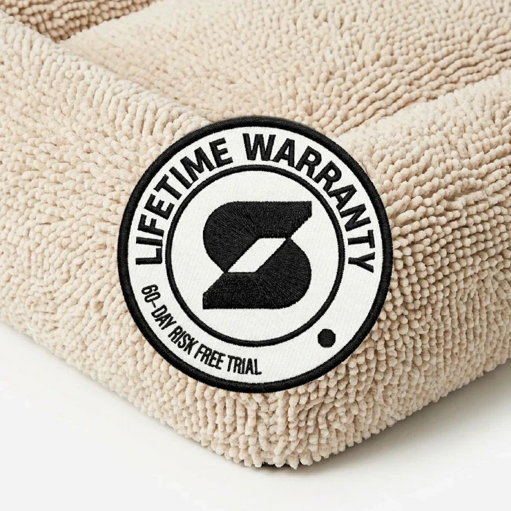 Plush Nap Easy Fit Dog Bed Cover - Cream - Image 8