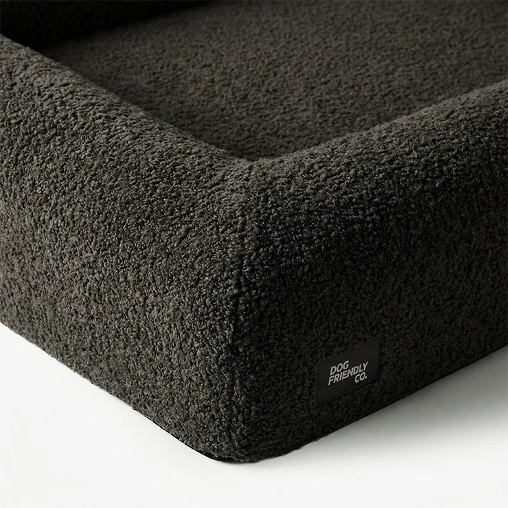 Premium Orthopedic Memory Foam Dog Bed - Brown Bouclé - Image 8