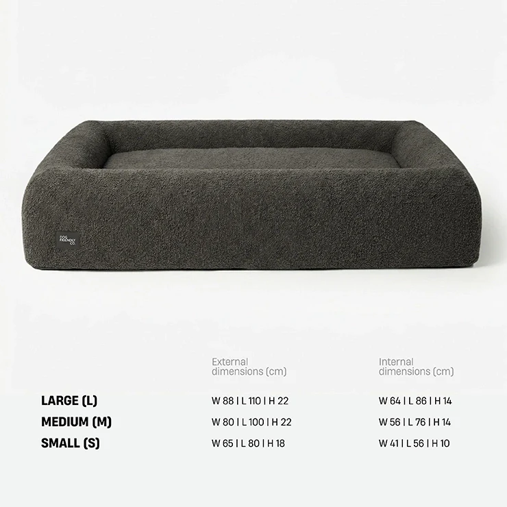 Premium Orthopedic Memory Foam Dog Bed - Brown Bouclé - Image 9