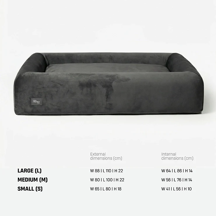 Premium Orthopedic Memory Foam Dog Bed - Charcoal (Large) (LP) - Image 9