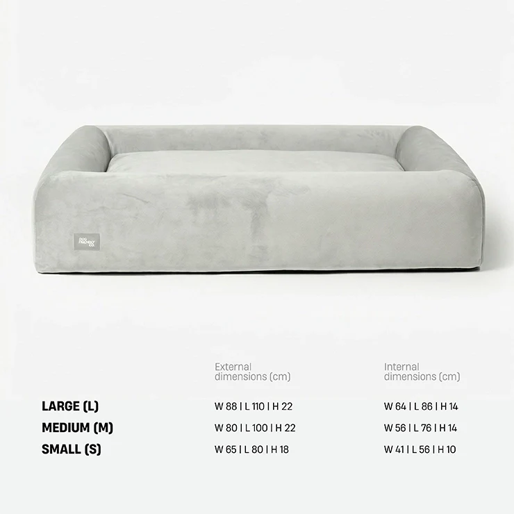 Premium Orthopedic Memory Foam Dog Bed - Grey (Small) (LP) - Image 9