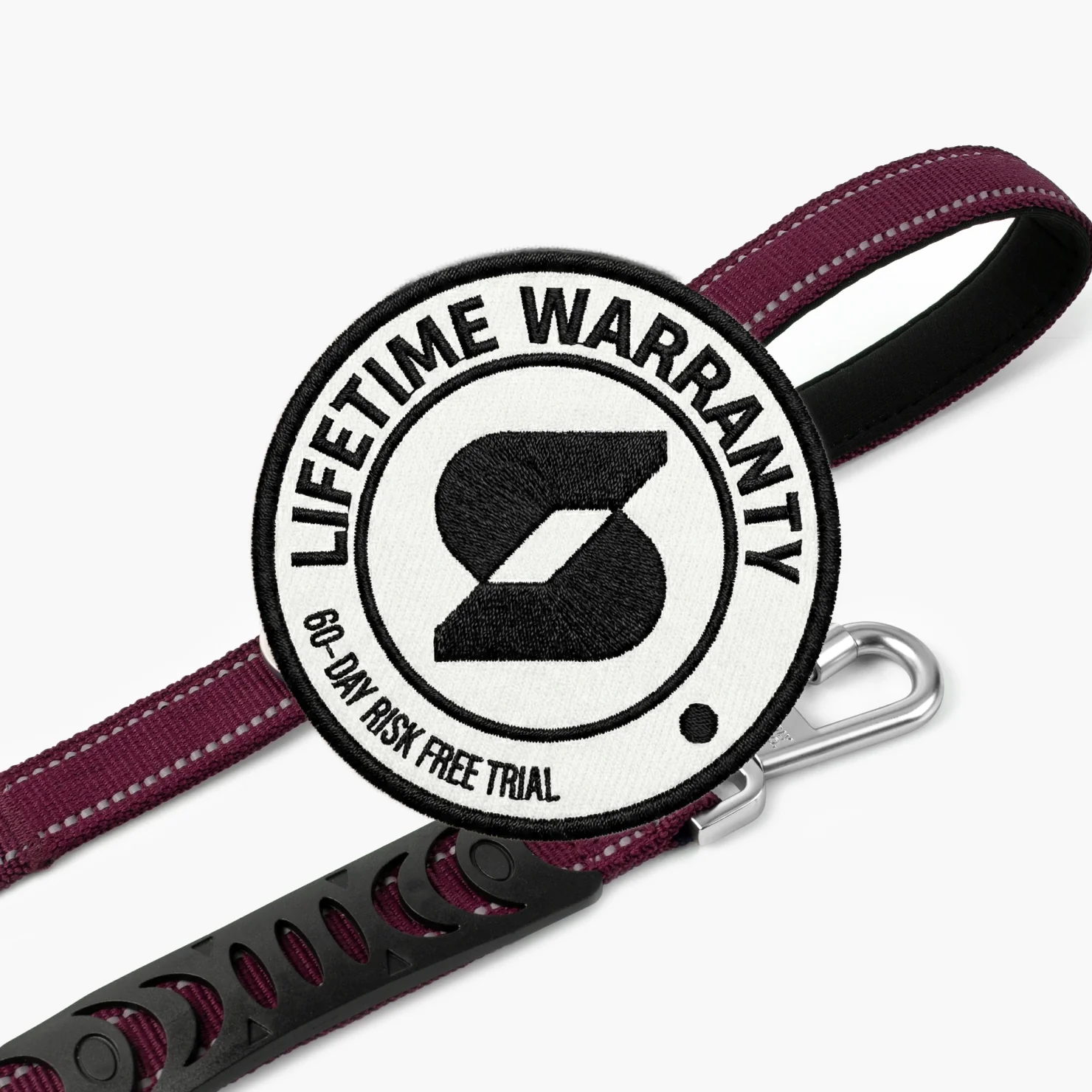Short Trainer Dog Leash - Burgundy - Image 5