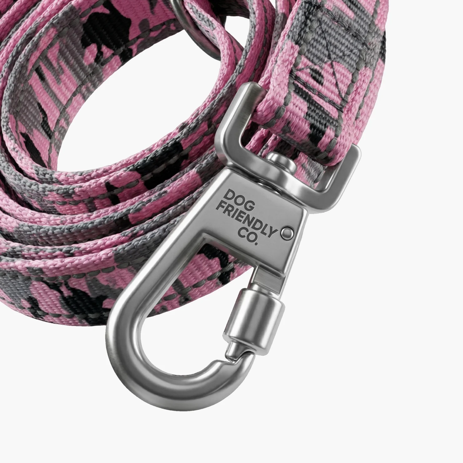 Short Trainer Dog Leash - Pink Camo - Image 3