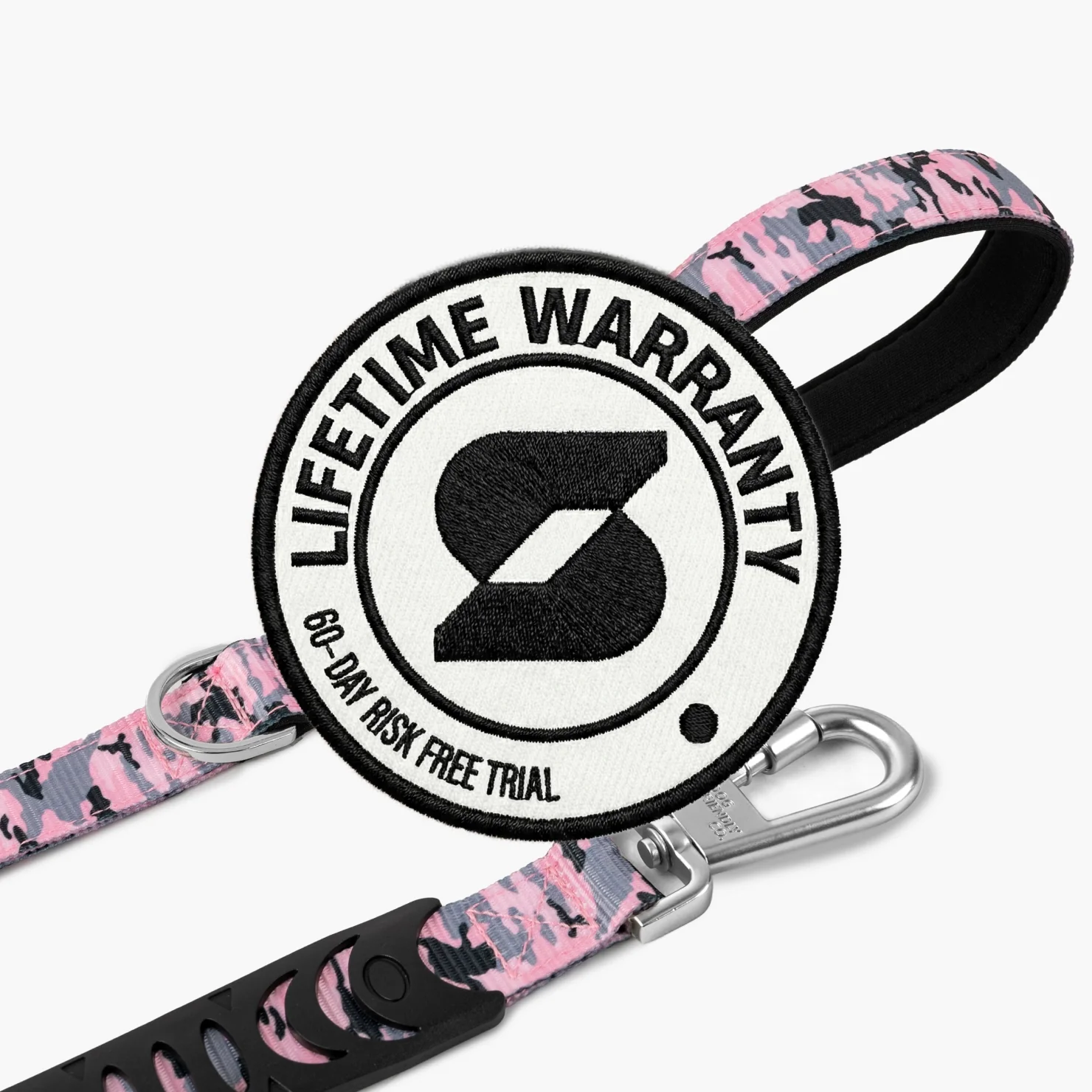 Short Trainer Dog Leash - Pink Camo - Image 5