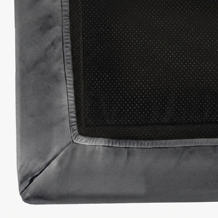 Velvet Easy Fit Dog Bed Cover - Charcoal - Image 4