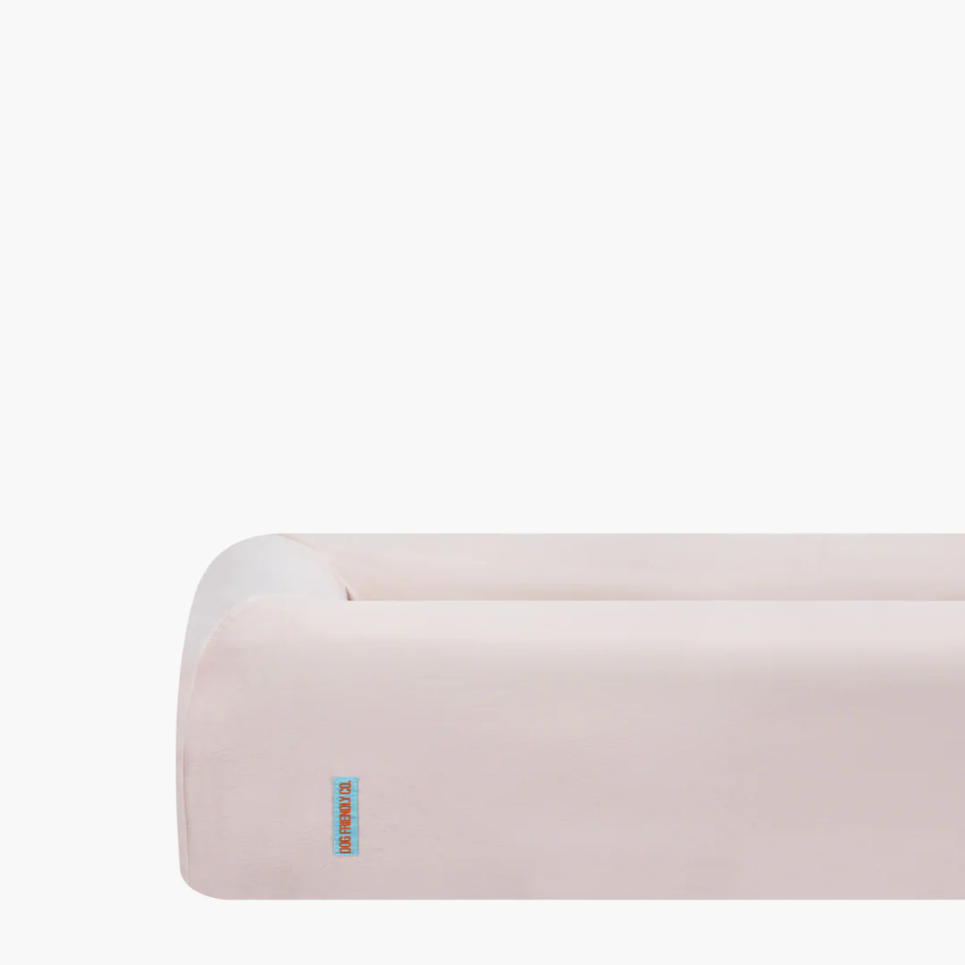 Velvet Easy Fit Dog Bed Cover - Pink - Image 3