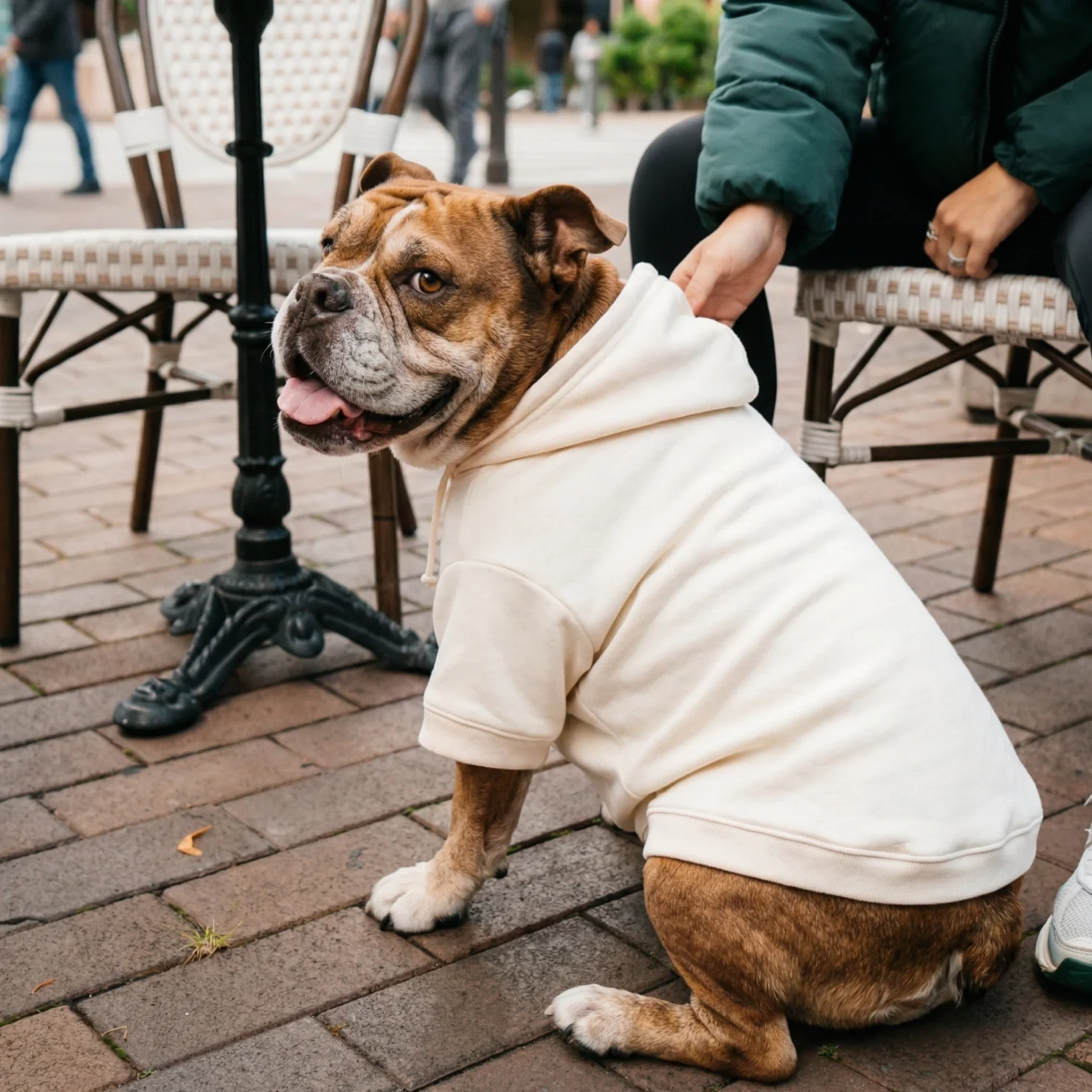 Winter Dog Hoodies - Beige - Image 7