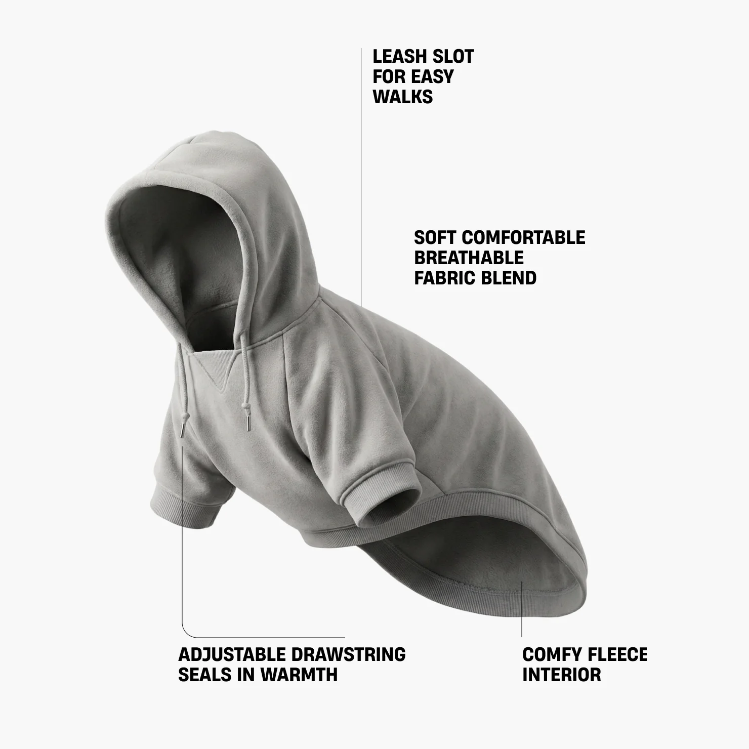 Signature Dog Hoodie - Grey - Image 3