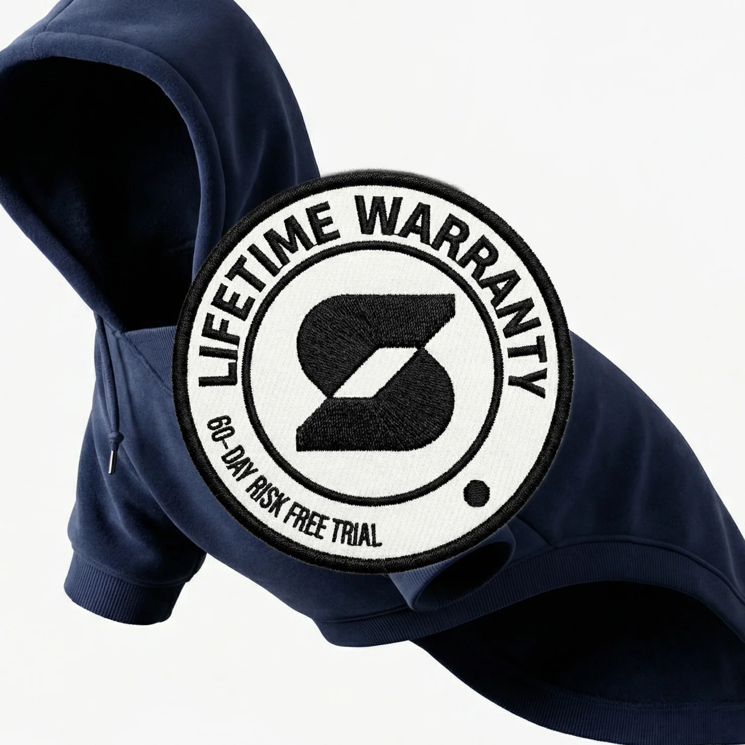 Signature Dog Hoodie - Navy Blue - Image 9